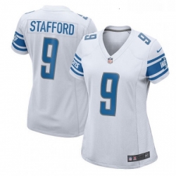 Womens Nike Detroit Lions 9 Matthew Stafford Game White NFL Jersey