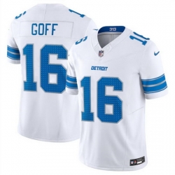 Youth Detroit Lions 16 Jared Goff White 2024 F U S E Vapor Limited Stitched Jersey