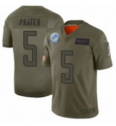 Youth Detroit Lions 5 Matt Prater Limited Camo 2019 Salute to Service Football Jersey