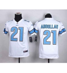 nike youth nfl jerseys detroit lions 21 abdullah white[nike][abdullah]