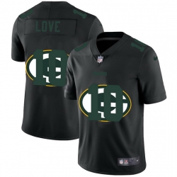 Green Bay Packers 10 Jordan Love Men Nike Team Logo Dual Overlap Limited NFL Jersey Black