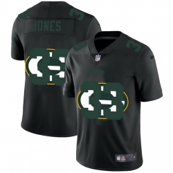 Green Bay Packers 33 Aaron Jones Men Nike Team Logo Dual Overlap Limited NFL Jersey Black