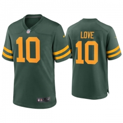 Men Green Bay Packers 10 Jordan Love Alternate Limited Green Jersey