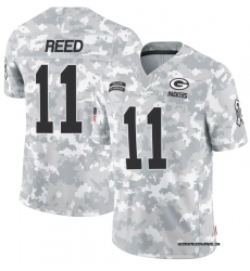 Men Green Bay Packers #11 Jayden Reed 2024 Arctic Camo Salute To Service Limited Stitched Football Jersey