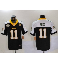 Men Green Bay Packers 11 Jayden Reed BlackWhite 2024 F U S E  Home Patch 13 Time World Champions Vapor Untouchable Limited Stitched Jersey 1