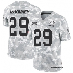 Men Green Bay Packers #29 Xavier McKinney 2024 Arctic Camo Salute To Service Limited Stitched Football Jersey