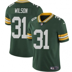 Men Green Bay Packers 31 Emanuel Wilson Green Vapor Limited Stitched Football Jersey