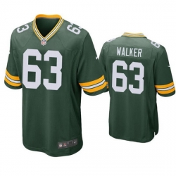 Men Green Bay Packers 63 Rasheed Walker Green Stitched Football Jerseyy