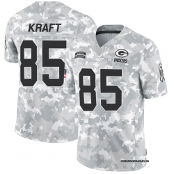 Men Green Bay Packers #85 Tucker Kraft 2024 Arctic Camo Salute To Service Limited Stitched Football Jersey