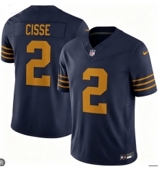 Men Green Bay Packers Brandon Cisse #2 Navy Blue Stitched F U S E NFL Jersey