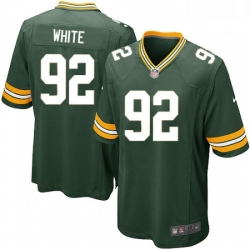 Men Nike Green Bay Packers 92 Reggie White Game Green Team Color NFL Jersey