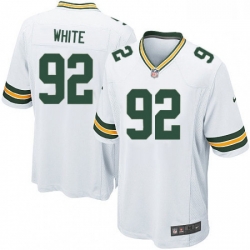 Men Nike Green Bay Packers 92 Reggie White Game White NFL Jersey