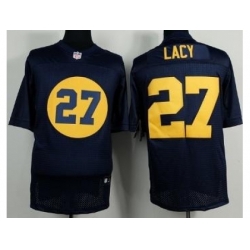 Nike Green Bay Packers 27 Eddie Lacy Blue Elite NFL Jersey