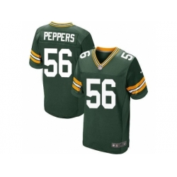 Nike Green Bay Packers 56 Julius Peppers Green Elite NFL Jersey