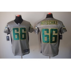 Nike Green Bay Packers 66 Ray Nitschke Grey Elite Shadow NFL Jersey