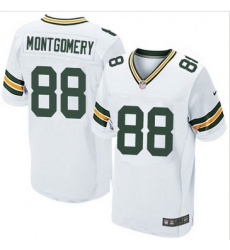 Nike Green Bay Packers #88 Ty Montgomery White Mens Stitched NFL Elite Jersey