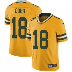 Nike Packers #18 Randall Cobb Yellow Mens Stitched NFL Limited Rush Jersey