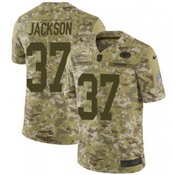 Nike Packers #37 Josh Jackson Camo Mens Stitched NFL Limited 2018 Salute To Service Jersey