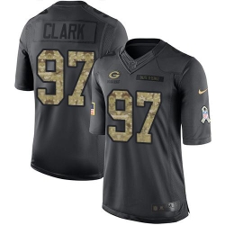 Nike Packers #97 Kenny Clark Black Mens Stitched NFL Limited 2016 Salute To Service Jersey