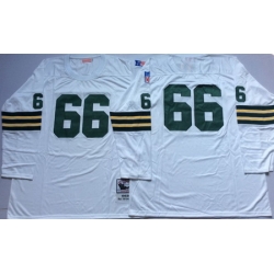 Packers 66 Ray Nitschke White Throwback Jersey