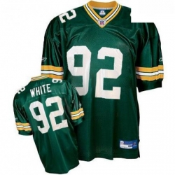 Reebok Green Bay Packers 92 Reggie White Green Team Color Authentic Throwback NFL Jersey