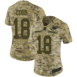 Nike Packers #18 Randall Cobb Camo Women Stitched NFL Limited 2018 Salute to Service Jersey