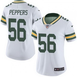 Nike Packers #56 Julius Peppers White Womens Stitched NFL Limited Rush Jersey