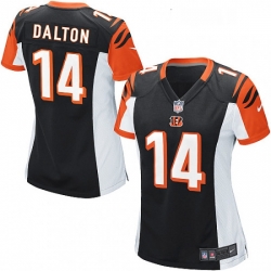 Womens Nike Cincinnati Bengals 14 Andy Dalton Game Black Team Color NFL Jersey