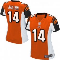 Womens Nike Cincinnati Bengals 14 Andy Dalton Game Orange Alternate NFL Jersey