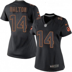 Womens Nike Cincinnati Bengals 14 Andy Dalton Limited Black Impact NFL Jersey