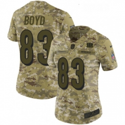 Womens Nike Cincinnati Bengals 83 Tyler Boyd Limited Camo 2018 Salute to Service NFL Jersey