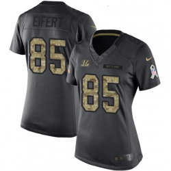 Womens Nike Cincinnati Bengals 85 Tyler Eifert Limited Black 2016 Salute to Service NFL Jersey