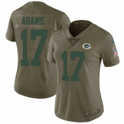 Womens Nike Green Bay Packers 17 Davante Adams Limited Olive 2017 Salute to Service NFL Jersey