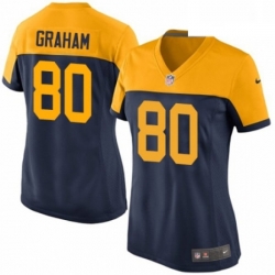 Womens Nike Green Bay Packers 80 Jimmy Graham Game Navy Blue Alternate NFL Jersey