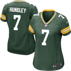 Womens Nike Packers #7 Brett Hundley Game Green Team Color  NFL Jersey