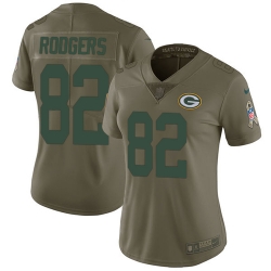 Womens Nike Packers #82 Richard Rodgers Olive  Stitched NFL Limited 2017 Salute to Service Jersey