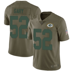 Packers 52 Rashan Gary Olive Youth Stitched Football Limited 2017 Salute to Service Jersey