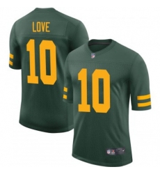 Youth Green Bay Packers 10 Jordan Love Rush Vapor Limited Throwback Stitched Football Jersey