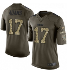 Youth Nike Green Bay Packers 17 Davante Adams Elite Green Salute to Service NFL Jersey