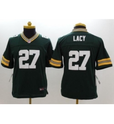 Youth Nike Green Bay Packers #27 Eddie Lacy Green Team Color Stitched NFL Limited Jersey