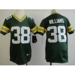 Youth Nike Green Bay Packers 38 Tramon Williams Green NFL Jerseys