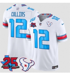 Men Houston Texans 12 Nico Collins White 2026 25th Anniversary Patch F U S E HOUSTON US Rivalries Collection Limited Stitched Football Jersey Men Houston Texans 12 Nico Collins White 2026 25th Anniversary Patch F U S E HOUSTON US Rivalries Collection Limited Stitched Football Jersey
