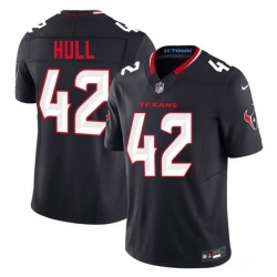 Men Houston Texans  42 Evan Hull Navy 2nd Alternate 2026 F U S E  Vapor Limited Stitched Football Jersey