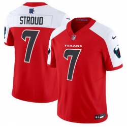 Men Houston Texans 7 C J Stroud Red White 2024 F U S E Vapor Limited Stitched Jersey