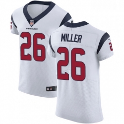 Men Nike Houston Texans 26 Lamar Miller White Vapor Untouchable Elite Player NFL Jersey