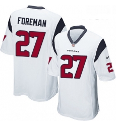 Men Nike Houston Texans 27 DOnta Foreman Game White NFL Jersey
