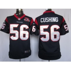 Nike Houston Texans 56 Brian Cushing Blue Game W 10TH Patch NFL Jersey