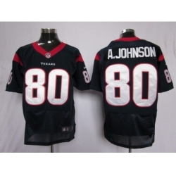 Nike Houston Texans 80 Andre Johnson Blue Elite NFL Jersey