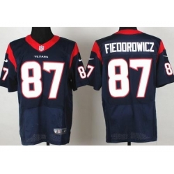 Nike Houston Texans 87 C.J. Fiedorowicz Blue Elite NFL Jersey