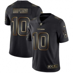 Nike Texans 10 DeAndre Hopkins Black Gold Vapor Untouchable Limited Jersey